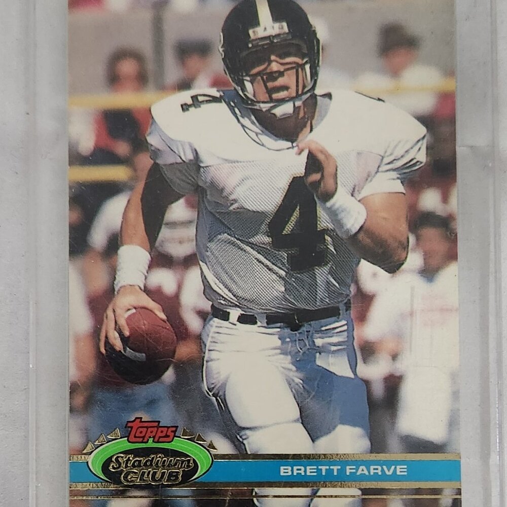 Brett Favre Rookie Card 1991 Topps Stadium Club Error